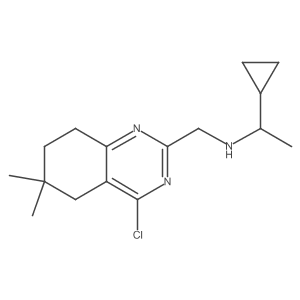 n-((4-Chloro-6,6-dimethyl-5,6,7,8-tetrahydroquinazolin-2-yl)methyl)-1-cyclopropylethanamine结构式