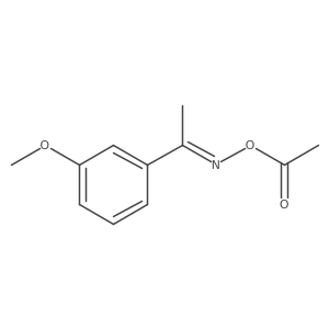 (E)-1-(3-Methoxyphenyl)ethanone O-acetyl oxime Structure