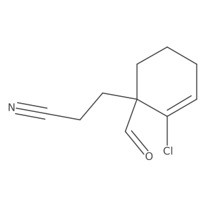 2-Chloro-1-formyl-2-cyclohexene-1-propanenitrile Structure