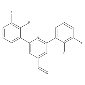 4-Pyridinecarboxaldehyde, 2,6-bis(2,3-difluorophenyl)- Structure