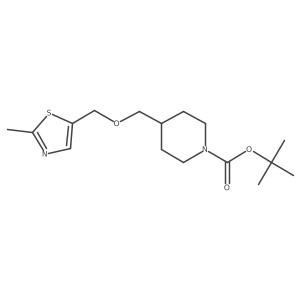 Tert-butyl 4-(((2-methylthiazol-5-yl)methoxy)methyl)piperidine-1-carboxylate Structure