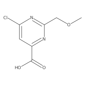 6-Chloro-2-(methoxymethyl)pyrimidine-4-carboxylic acid结构式
