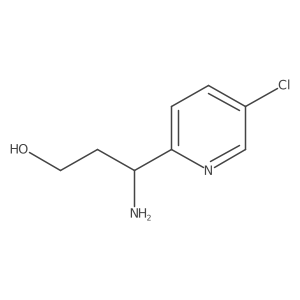 3-Amino-3-(5-chloropyridin-2-yl)propan-1-ol结构式