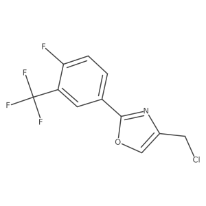 4-(Chloromethyl)-2-[4-fluoro-3-(trifluoromethyl)phenyl]-1,3-oxazole Structure