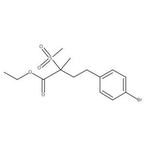 Ethyl 4-(4-bromophenyl)-2-methanesulfonyl-2-methylbutanoate Structure