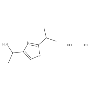 1-[2-(Propan-2-yl)-1,3-thiazol-4-yl]ethan-1-amine dihydrochloride Structure