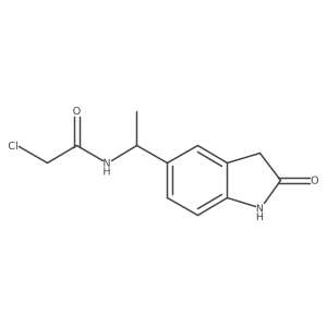 2-chloro-N-[1-(2-oxo-2,3-dihydro-1H-indol-5-yl)ethyl]acetamide结构式