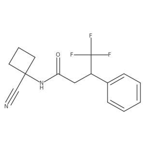 N-(1-cyanocyclobutyl)-4,4,4-trifluoro-3-phenylbutanamide结构式