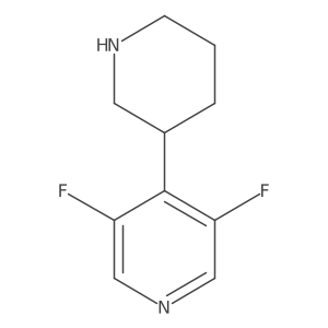 3,5-Difluoro-4-(piperidin-3-yl)pyridine结构式