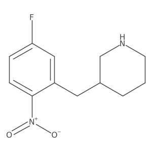 3-[(5-Fluoro-2-nitrophenyl)methyl]piperidine结构式