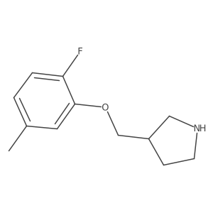 3-[(2-Fluoro-5-methylphenoxy)methyl]pyrrolidine Structure