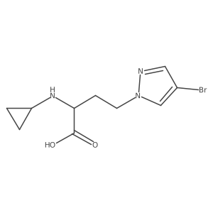 4-(4-bromo-1H-pyrazol-1-yl)-2-(cyclopropylamino)butanoic acid结构式