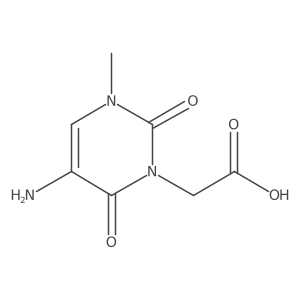 2-(5-Amino-3-methyl-2,6-dioxo-1,2,3,6-tetrahydropyrimidin-1-yl)acetic acid Structure
