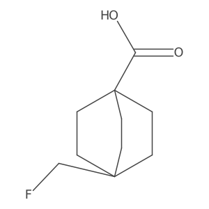 4-(Fluoromethyl)bicyclo[2.2.2]octane-1-carboxylic acid结构式
