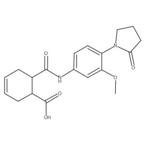 6-[[3-Methoxy-4-(2-oxopyrrolidin-1-yl)phenyl]carbamoyl]cyclohex-3-ene-1-carboxylic acid Structure