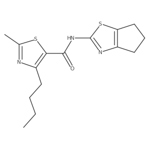 4-butyl-N-(5,6-dihydro-4H-cyclopenta[d][1,3]thiazol-2-yl)-2-methyl-1,3-thiazole-5-carboxamide Structure