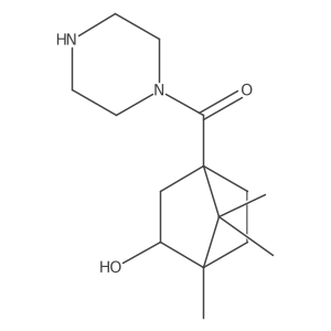 (3-Hydroxy-4,7,7-trimethyl-bicyclo[2.2.1]hept-1-yl)-piperazin-1-yl-methanone结构式