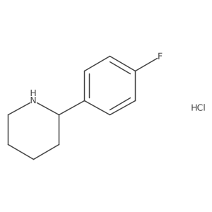 (S)-2-(4-Fluorophenyl)piperidine hydrochloride结构式