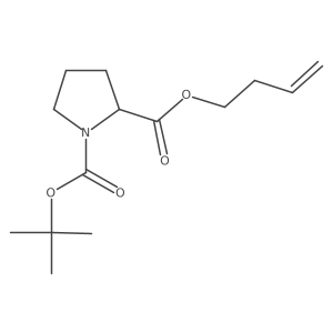2-(But-3-en-1-yl) 1-(tert-butyl) (S)-pyrrolidine-1,2-dicarboxylate Structure