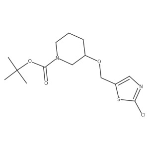 (R)-tert-butyl 3-((2-chlorothiazol-5-yl)methoxy)piperidine-1-carboxylate结构式
