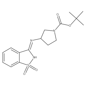 (S)-tert-butyl 3-((1,1-dioxidobenzo[d]isothiazol-3-yl)amino)pyrrolidine-1-carboxylate Structure