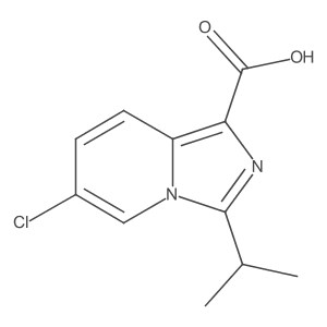 6-Chloro-3-isopropylimidazo[1,5-a]pyridine-1-carboxylic acid结构式