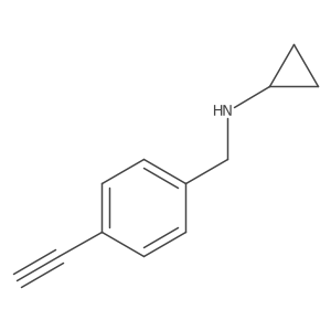 N-(4-ethynylbenzyl)cyclopropylamine结构式