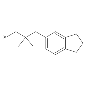 5-(3-bromo-2,2-dimethylpropyl)-2,3-dihydro-1H-indene结构式