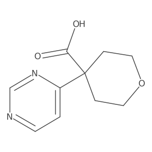 4-(Pyrimidin-4-yl)oxane-4-carboxylic acid结构式