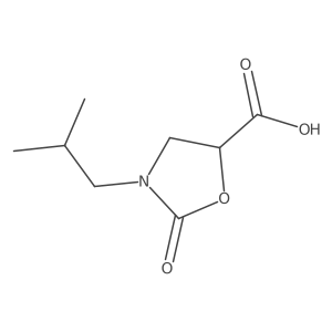 3-Isobutyl-2-oxooxazolidine-5-carboxylic acid结构式