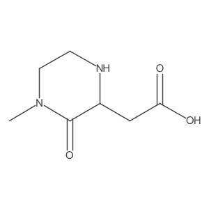 2-(4-Methyl-3-oxopiperazin-2-yl)acetic acid结构式