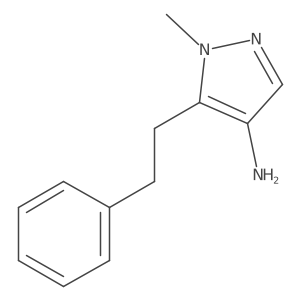 1-methyl-5-(2-phenylethyl)-1H-pyrazol-4-amine结构式
