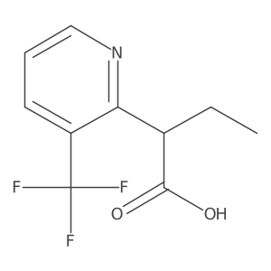 2-[3-(Trifluoromethyl)pyridin-2-yl]butanoic acid结构式