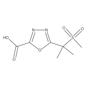 5-(2-Methanesulfonylpropan-2-yl)-1,3,4-oxadiazole-2-carboxylic acid结构式