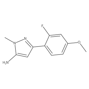 3-(2-fluoro-4-methoxyphenyl)-1-methyl-1H-pyrazol-5-amine结构式