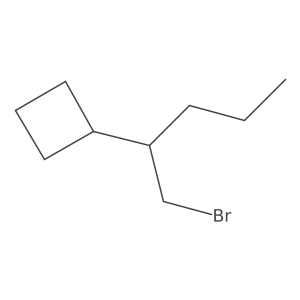 (1-Bromopentan-2-yl)cyclobutane Structure