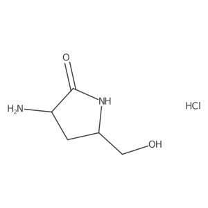 (3R,5S)-3-amino-5-(hydroxymethyl)pyrrolidin-2-one hydrochloride Structure