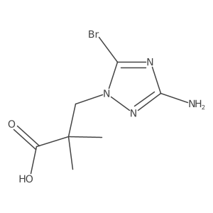 3-(3-Amino-5-bromo-1H-1,2,4-triazol-1-yl)-2,2-dimethylpropanoic acid结构式
