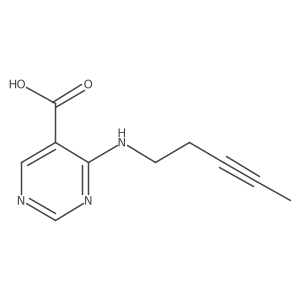 4-[(Pent-3-yn-1-yl)amino]pyrimidine-5-carboxylic acid Structure
