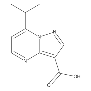 7-(Propan-2-yl)pyrazolo[1,5-a]pyrimidine-3-carboxylic acid结构式