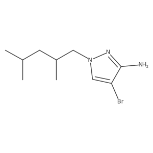 4-bromo-1-(2,4-dimethylpentyl)-1H-pyrazol-3-amine结构式