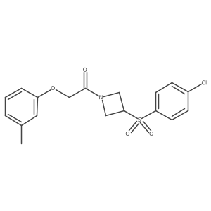1-(3-((4-Chlorophenyl)sulfonyl)azetidin-1-yl)-2-(m-tolyloxy)ethanone Structure