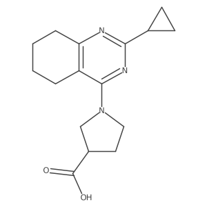 1-(2-Cyclopropyl-5,6,7,8-tetrahydroquinazolin-4-yl)pyrrolidine-3-carboxylic acid Structure