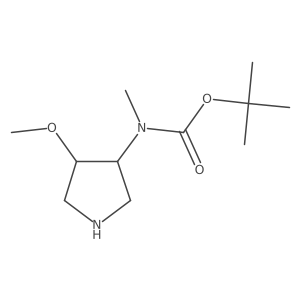 tert-Butyl (3R,4R)-4-methoxypyrrolidin-3-yl(methyl)carbamate Structure