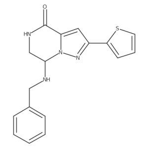 7-(benzylamino)-2-(2-thienyl)-6,7-dihydropyrazolo[1,5-a]pyrazin-4(5H)-one Structure