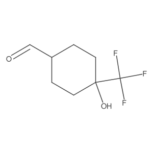 4-Hydroxy-4-(trifluoromethyl)cyclohexane-1-carbaldehyde Structure