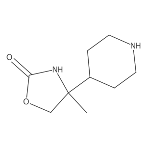 4-Methyl-4-(piperidin-4-yl)-1,3-oxazolidin-2-one Structure