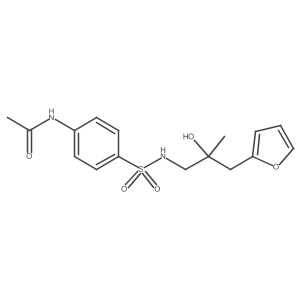 N-(4-(N-(3-(furan-2-yl)-2-hydroxy-2-methylpropyl)sulfamoyl)phenyl)acetamide结构式