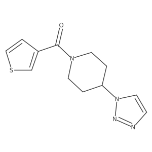 (4-(1H-1,2,3-triazol-1-yl)piperidin-1-yl)(thiophen-3-yl)methanone结构式