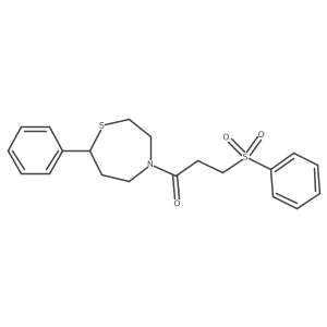 1-(7-Phenyl-1,4-thiazepan-4-yl)-3-(phenylsulfonyl)propan-1-one结构式